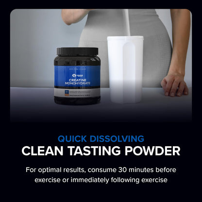 Designs for Sport Micronized Creatine Monohydrate Unflavored Powder - NSF Certified for Sport, 90 Servings, Supports Muscle Recovery, Brain Health, Pre and Post Workout Strength - Maple Wellness Supplements