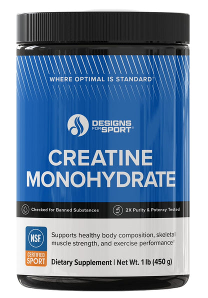 Designs for Sport Micronized Creatine Monohydrate Unflavored Powder - NSF Certified for Sport, 90 Servings, Supports Muscle Recovery, Brain Health, Pre and Post Workout Strength - Maple Wellness Supplements