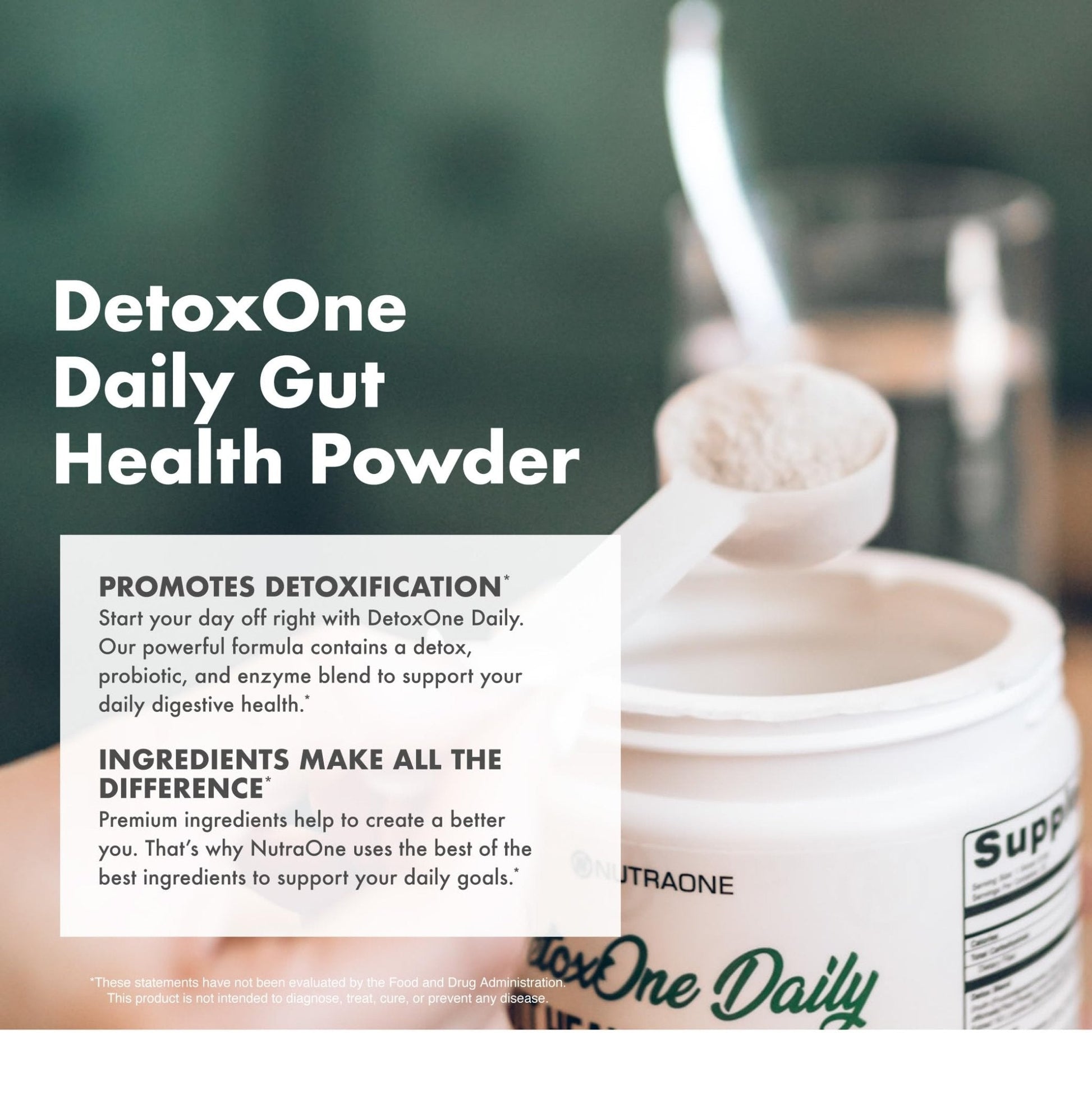 DetoxOne Daily Gut Health Powder* | Supports Normal/Healthy Digestive Function*| Promotes Detoxification*| Boost Energy & Improves Nutrient Absorption* - Maple Wellness Supplements