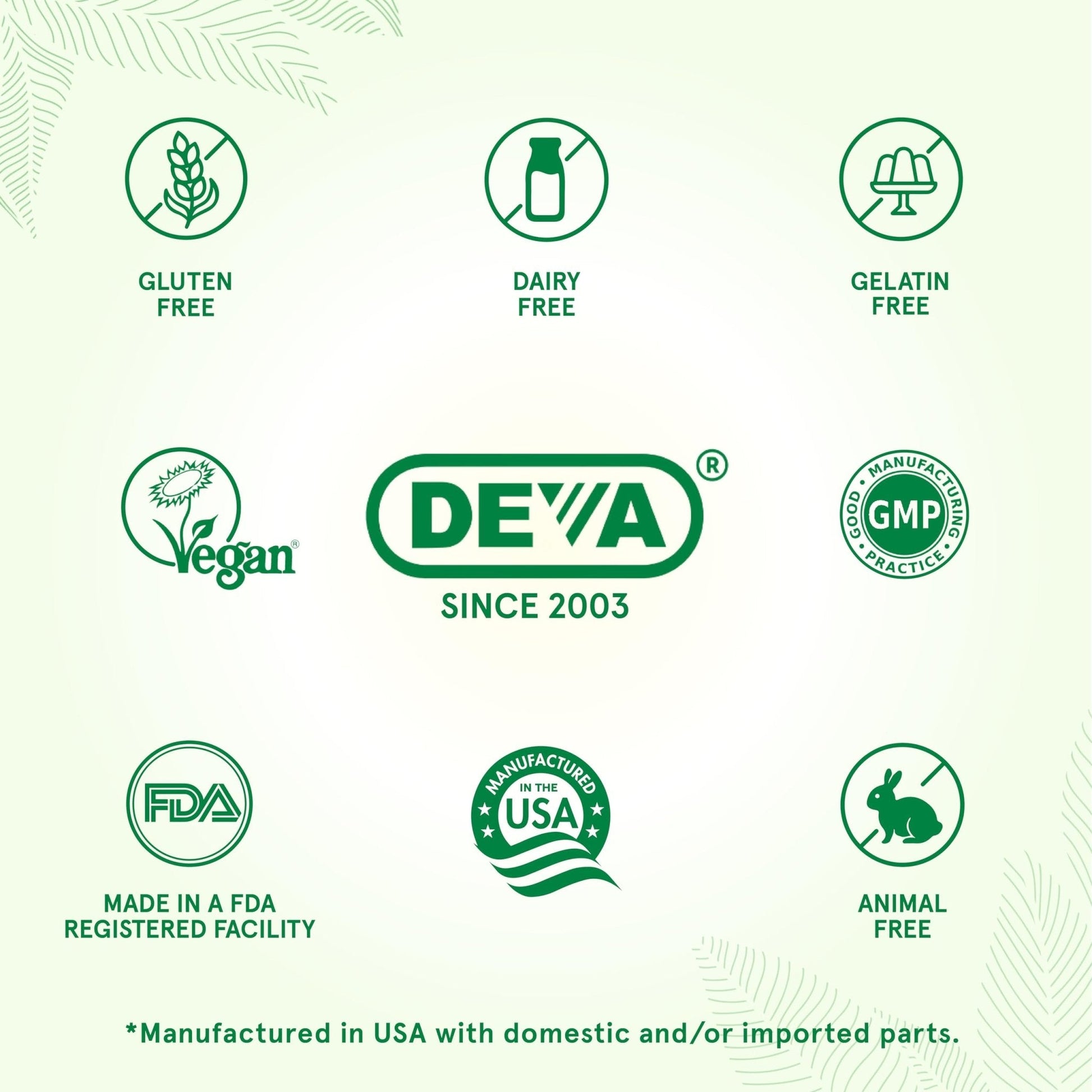 DEVA Vegan Probiotic Supplement - Pre, Pro, and Postbiotics for Digestive Health, 5 Billion CFU, Soil-Based, Spore-Forming, Dairy Free, FOS Prebiotics - Maple Wellness Supplements