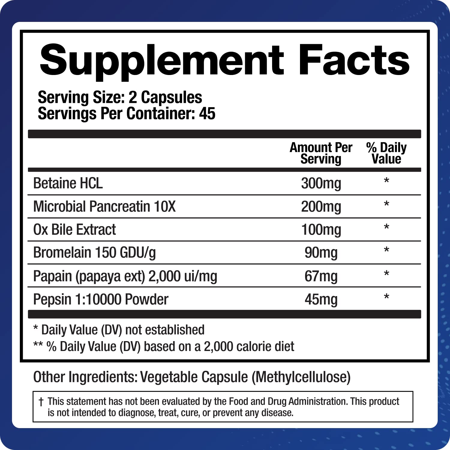 Digestive Enzymes Supplement (90 Capsules) Support Digestion - with Purified Bile, Pancreatin, Plant Enzymes, Ox Bile, Betaine HCL - Maple Wellness Supplements