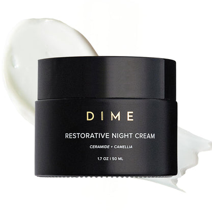 DIME Beauty Restorative Night Cream, Facial Moisturizer with Ceramides and Sea Buckthorn, 1.7 oz / 50 ml in Pump - Maple Wellness Supplements