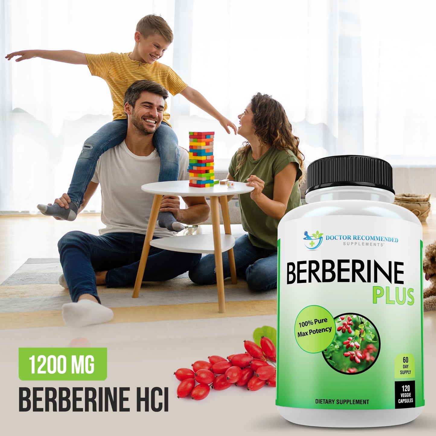DOCTOR RECOMMENDED SUPPLEMENTS Plus 1200mg Per Serving - 120 Veggie Capsules with Royal Jelly - Maple Wellness Supplements