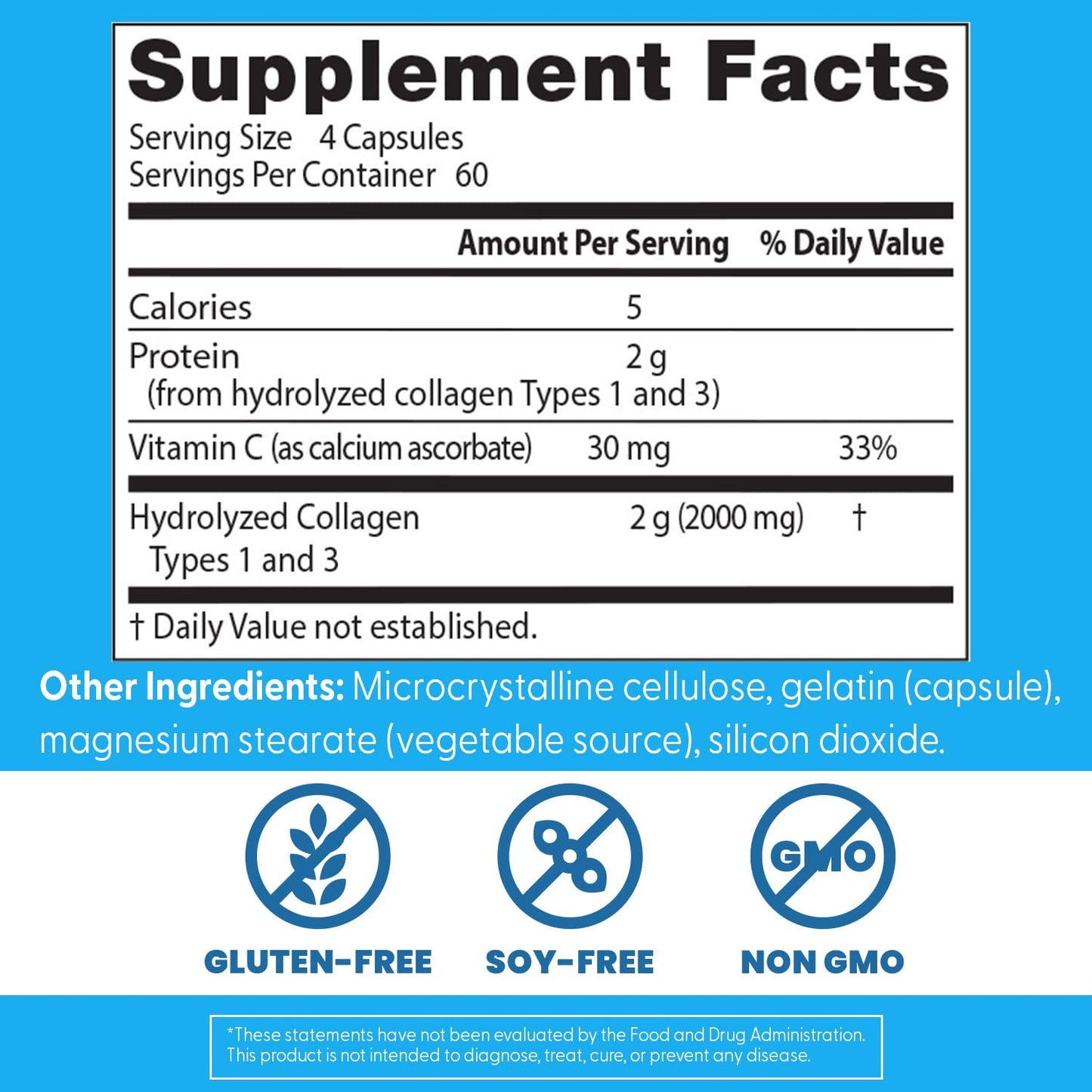 Doctor's Best Collagen Types 1 & 3 with Vitamin C, Non-GMO, Gluten Free, Soy Free, Supports Hair, Skin, Nails, Tendons & Bones, 500 mg, 240 Caps (DRB-00263) - Maple Wellness Supplements