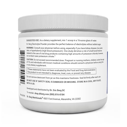 Dr. Berg Hydration Keto Electrolyte Powder - Enhanced w/ 1,000mg of Potassium - Maple Wellness Supplements