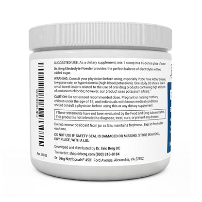 Dr. Berg Hydration Keto Electrolyte Powder - Enhanced w/ 1,000mg of Potassium & Real - Maple Wellness Supplements