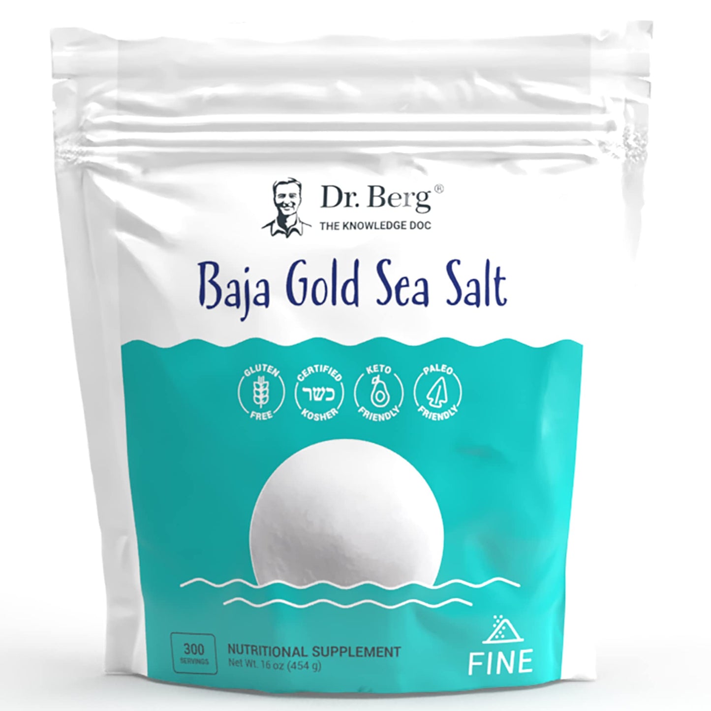 Dr. Berg's Baja Gold Sea Salt Organic - Natures Fine Sea Salt Support For Hydration - Maple Wellness Supplements