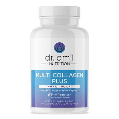 DR. EMIL NUTRITION Women's Multi Collagen Pills | Collagen Supplements | Support Hair, Skin, Nails & Joints | Hydrolyzed Collagen Supplements - Maple Wellness Supplements