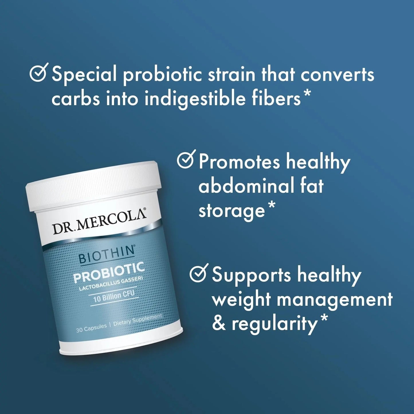 Dr. Mercola Biothin Probiotic - Digestive Health Supplement - Supports Healthy Metabolism - GMO-Free, Gluten-Free & Soy-Free - 30 Delayed-Release Capsules (30 Servings) - Maple Wellness Supplements