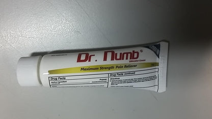 Dr. Numb 5% Lidocaine Numbing Cream, Nonprescription Maximum Strength Topical Anesthetic Cream - Temporary Relief of Pain, Itch, Discomfort for Hemorrhoid and Anorectal Uses - 10g Pack of 1 - Maple Wellness Supplements
