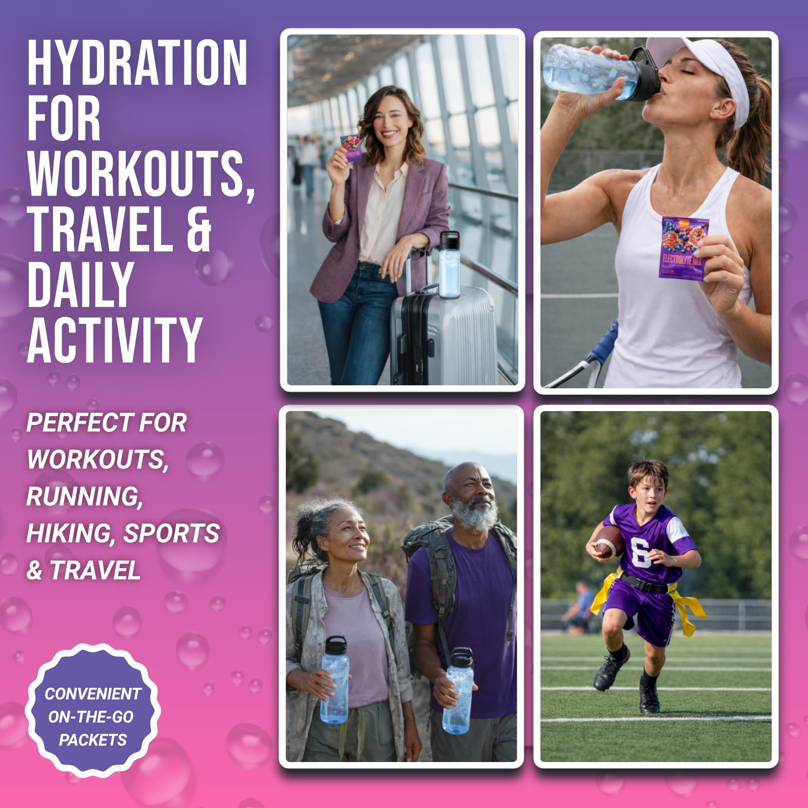 Dr. Price’s Electrolytes Hydration Powder Packets – Blueberry Pomegranate, 30 Packs | Sugar Free Electrolyte Drink Mix, 72+ Trace Minerals, Manganese - Maple Wellness Supplements