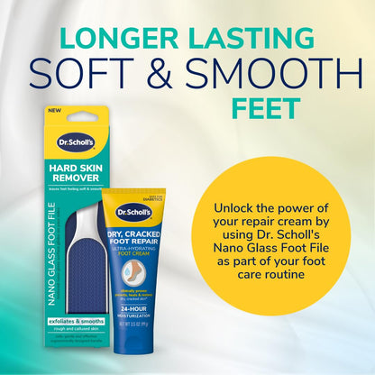 Dr. Scholl's Hard Skin Remover Nano Glass Foot File - Foot Callus Remover, Durable Foot Scrubber - Maple Wellness Supplements