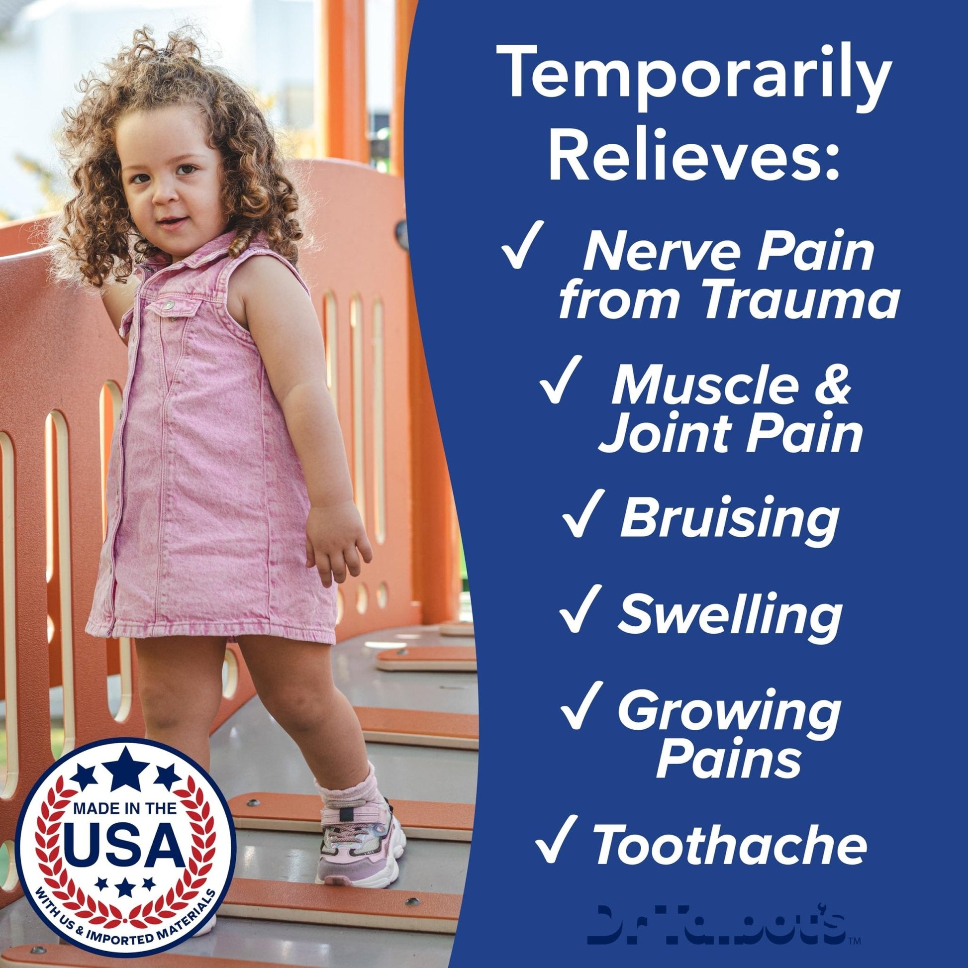 Dr. Talbot's Pain + Inflammation Relief Liquid Medicine for Children, Includes Dosage Cup, Grape Juice Flavor, 4 Fl Oz (Packaging May Vary) - Maple Wellness Supplements