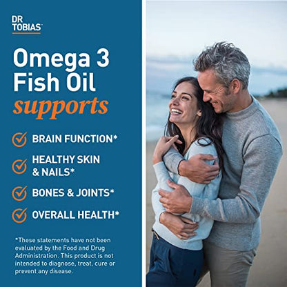 Dr. Tobias Omega-3 Fish Oil, Triple Strength, Supports Brain & Heart Health, 2000 mg - Maple Wellness Supplements