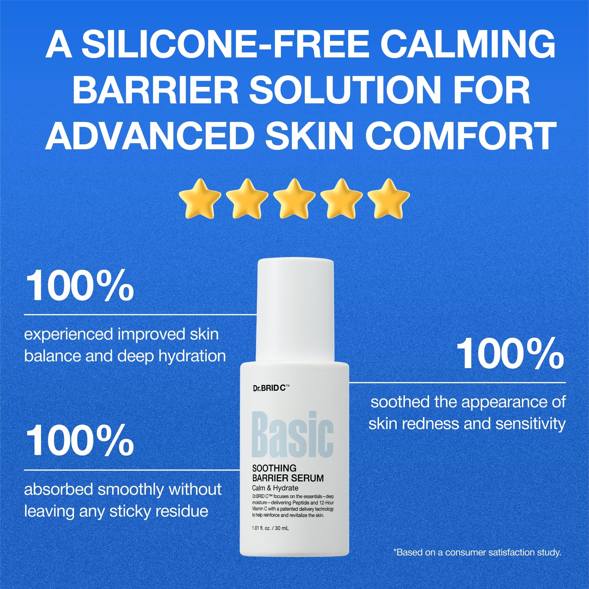 Dr.BRID C Soothing Barrier Face Serum - Instant Cooling & Calming Relief with Peptides, Cica & Microbiome, Helps Restore Barrier Resilience for Sensitive Skin, Fragrance-Free, 1.01 fl.oz. - Maple Wellness Supplements