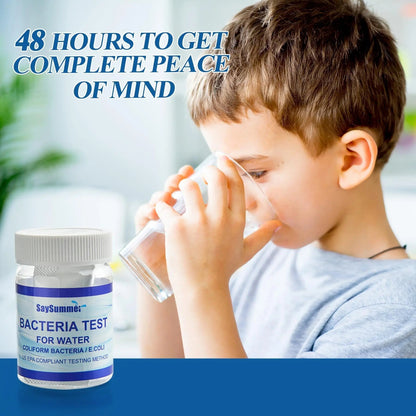 Drinking Water Bacteria Test Kit: 4 Tests Detecting Coliform E coli Bacteria - at Home Well Water Testing Kits for Drinking Water Pool Hot Tub Aquarium and More - Maple Wellness Supplements