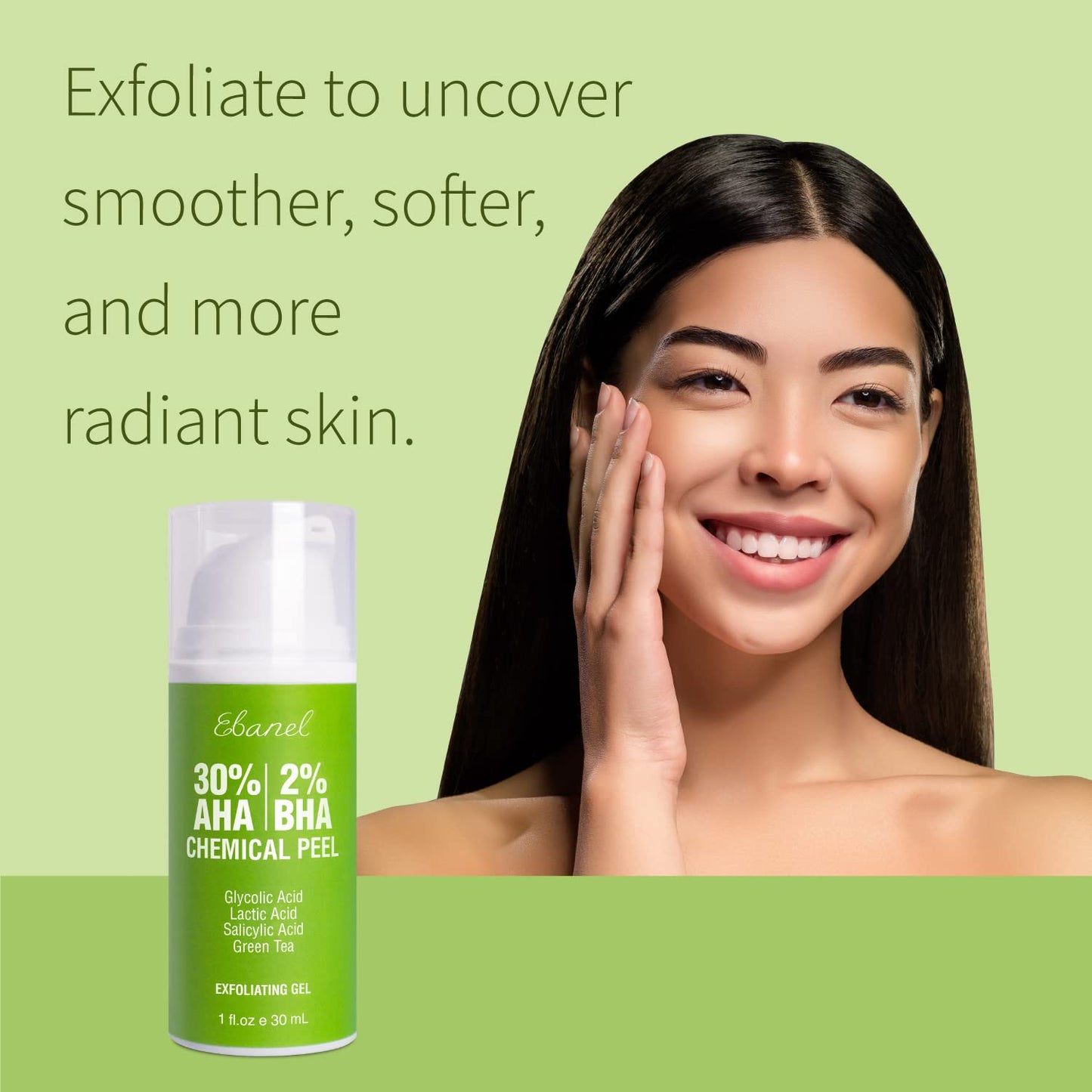 Ebanel Bundle of 30% AHA 2% BHA Chemical Peel and Advanced Silicone Scar Gel - Maple Wellness Supplements