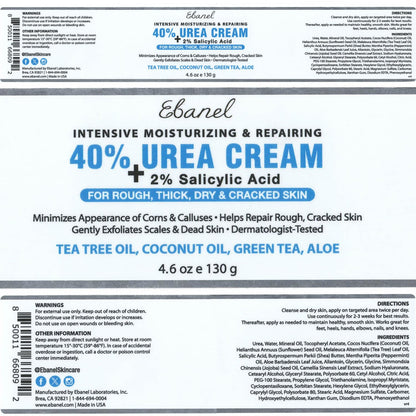 Ebanel Bundle of 40% Urea Cream 4.6 Oz, and Fungus Treatment 1 Oz - Maple Wellness Supplements