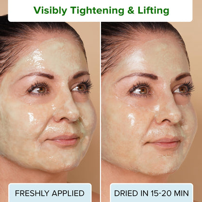Ebanel Collagen Peptides Wash-Off Face Mask Set, 8 Pack Instant Skin Tightening and Lifting Masks, Brightening Face Mask with Niacinamide, Glutathione, Hyaluronic Acid, Vitamin C, Cica, B5, Albumen - Maple Wellness Supplements