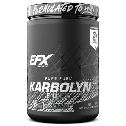 EFX Sports Karbolyn Fuel | Fast-Absorbing Carbohydrate Powder | Carb Load, Sustained Energy, Quick Recovery | Stimulant Free | 20 Servings (Neutral) - Maple Wellness Supplements