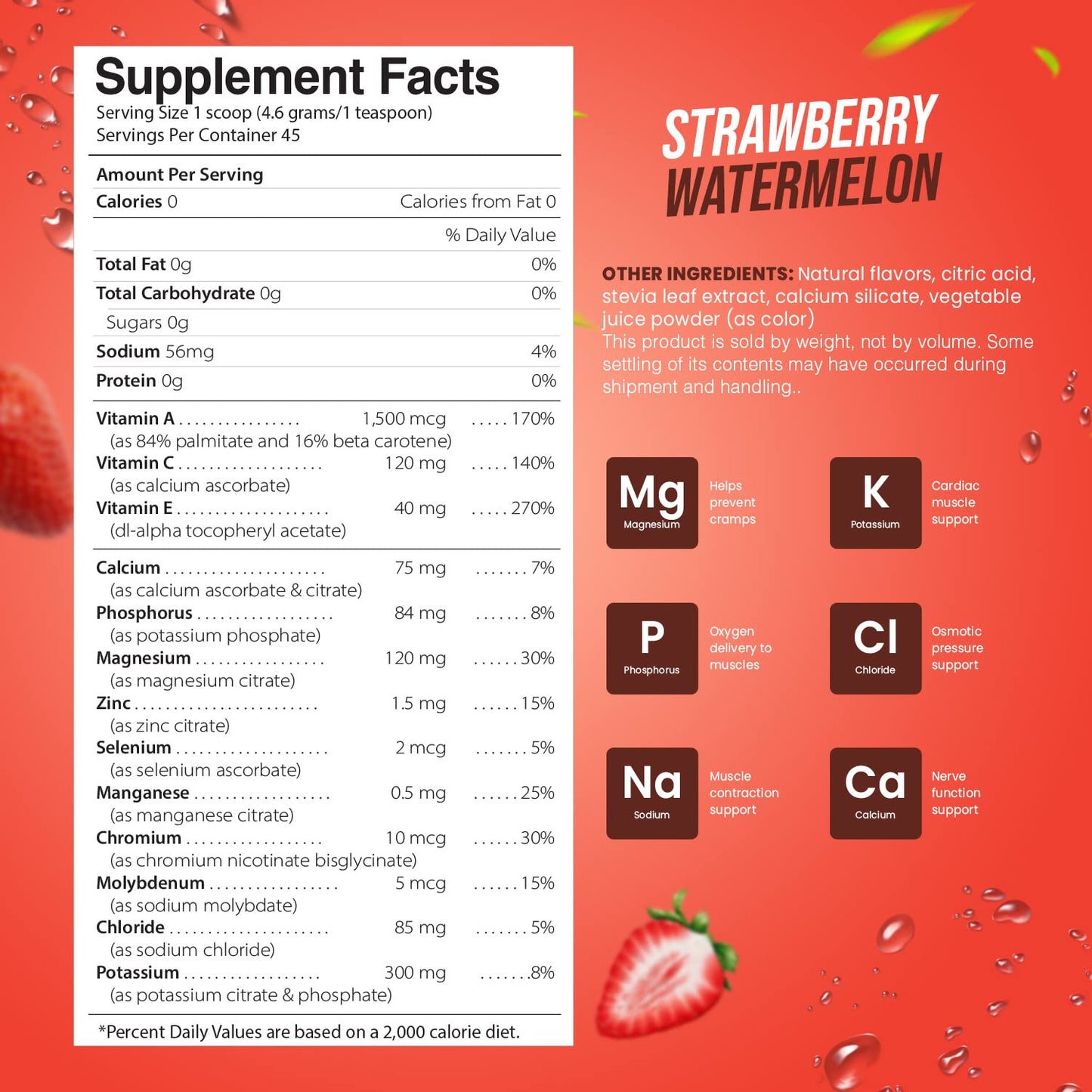 Electrolyte Powder - Refreshing Workout Recovery Electrolytes, Sugar Free, Gluten Free - Maple Wellness Supplements