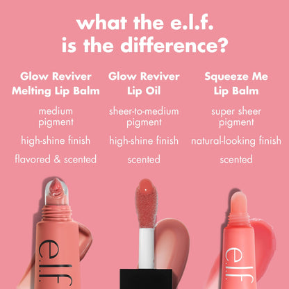 e.l.f. Glow Reviver Melting Lip Balm, Hydrating Tinted Lip Balm For A Glossy Finish & Soft, Supple Lips, Vegan & Cruelty-Free, Blackberry Sorbet - Maple Wellness Supplements