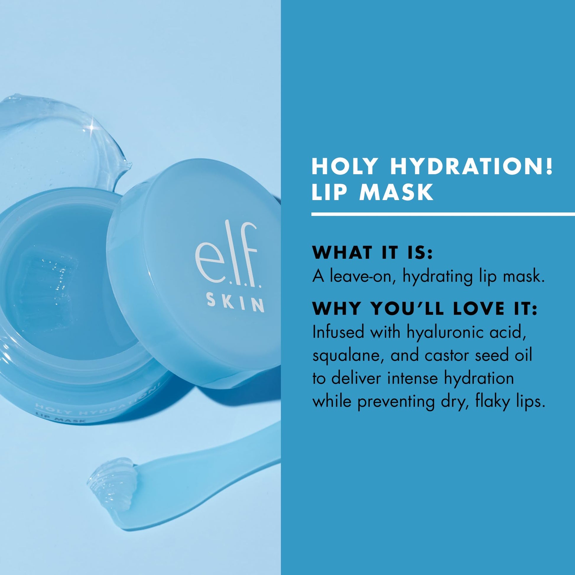 e.l.f. SKIN Holy Hydration! Lip Mask, Hydrating Lip Mask For A Softer & Smoother Pout, Infused With Hyaluronic Acid - Maple Wellness Supplements
