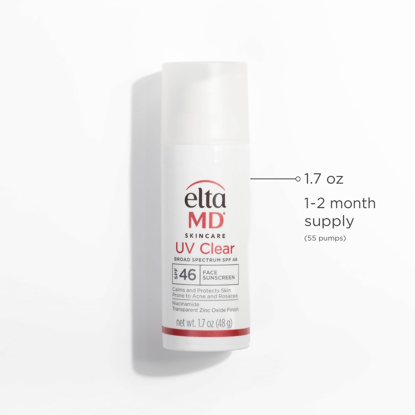EltaMD UV Clear Face Sunscreen SPF 46, Oil Free for Face with Zinc Oxide, Dermatologist Recommended Sunscreen Lotion - Maple Wellness Supplements