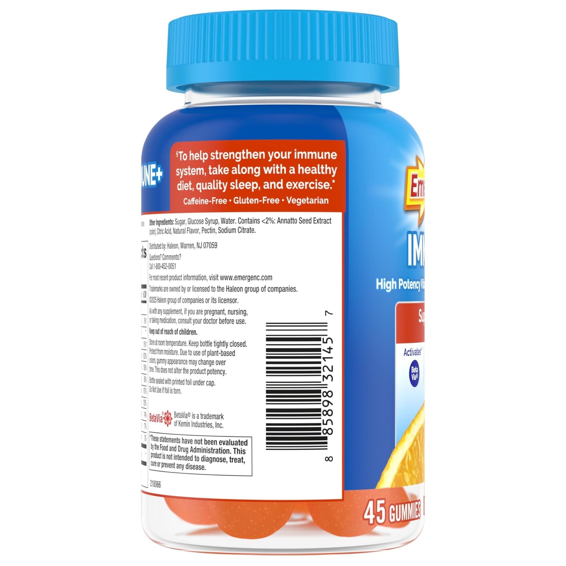 Emergen-C Immune+ Triple Action Immune Support Gummies, BetaVia (R), 1000mg Vitamin C, B Vitamins, Vitamin D and Antioxidants - Maple Wellness Supplements