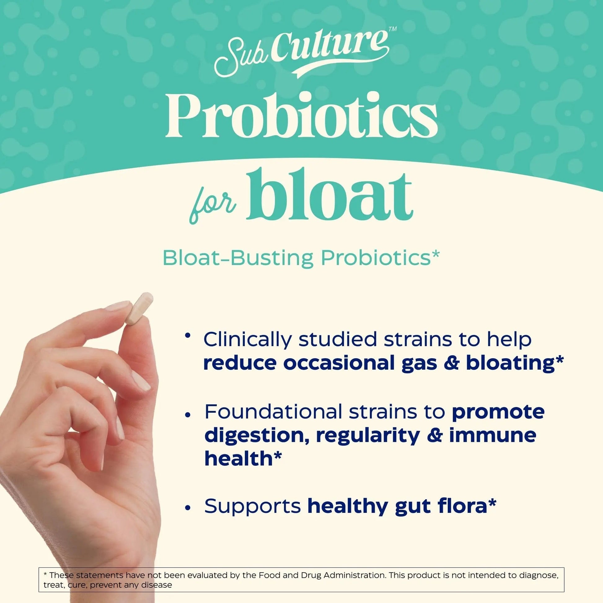 Enzymedica SubCulture Probiotics for Gas & Bloating, 50 Billion CFU, Supports Immune & Digestive Health, Regularity & Gut Flora, 30 Count - Maple Wellness Supplements