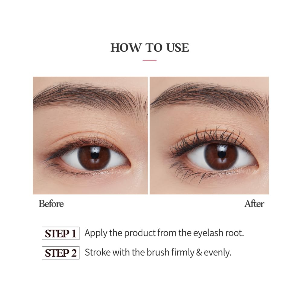 ETUDE Oh M'Eye Lash Black Tint Mascara – Natural Glossy Effect with Long Lasting Strong Curl System, Volume Enhancing, Smudge-Free, Improved fixation and water resistance, Korean Makeup, Kbeauty - Maple Wellness Supplements