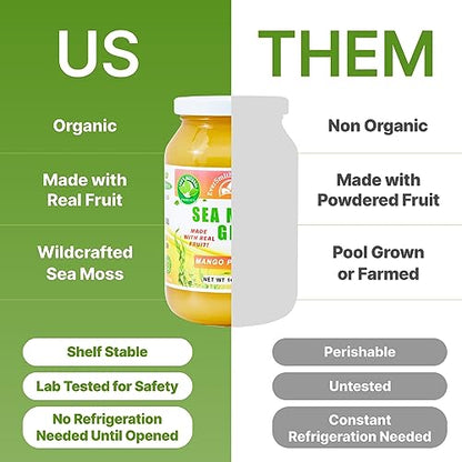 EverSmith Organics - Wildcrafted Irish Sea Moss Gel | Made in USA | Rich in Vitamins - Maple Wellness Supplements