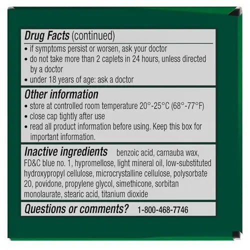 Excedrin Migraine Relief Caplets for Migraine Symptoms, Acetaminophen 250mg, Aspirin 250mg, Caffeine 65mg, Pain Reliever, 100 Count - Maple Wellness Supplements