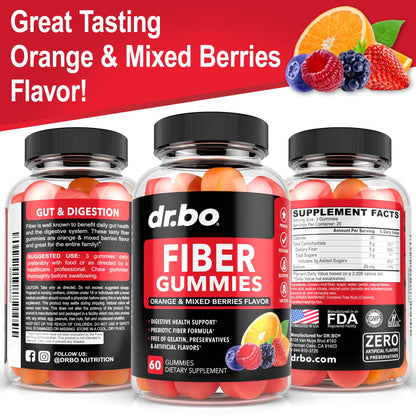 Fiber Gummies for Adults & Kids - Tasty Gummy Prebiotic Fiber Supplement, Max Digestive - Maple Wellness Supplements