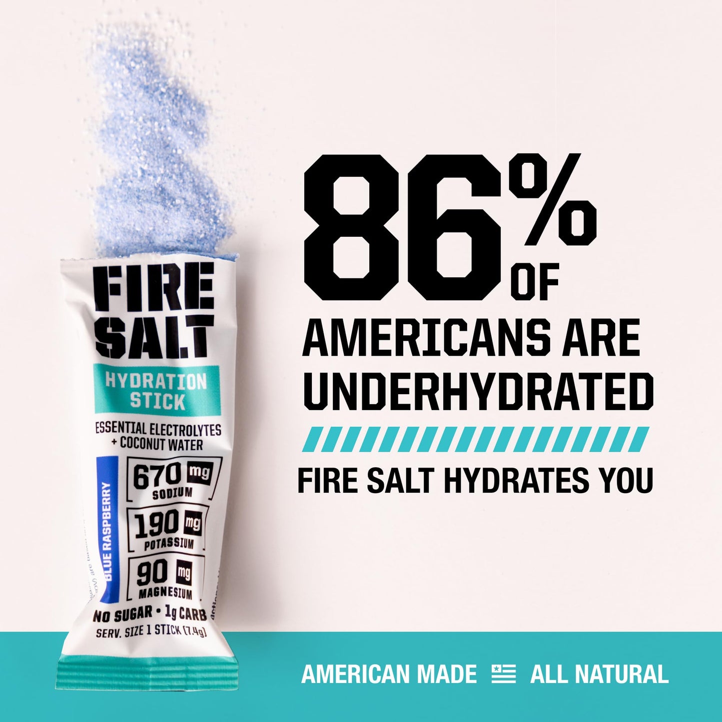 Fire Science Fire Salt Hydration Sticks, Electrolytes & Coconut Water, Hydration Drink Mix with Magnesium, Potassium & Sodium, Zero Sugar, Single Serve On the Go Packs, - Maple Wellness Supplements