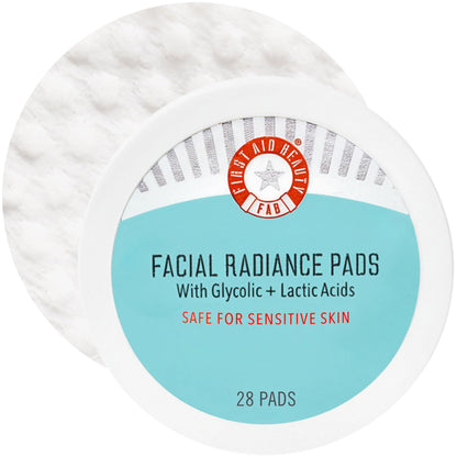 First Aid Beauty - Facial Radiance Pads with Glycolic & Lactic Acids, Daily Exfoliating Pads - Maple Wellness Supplements