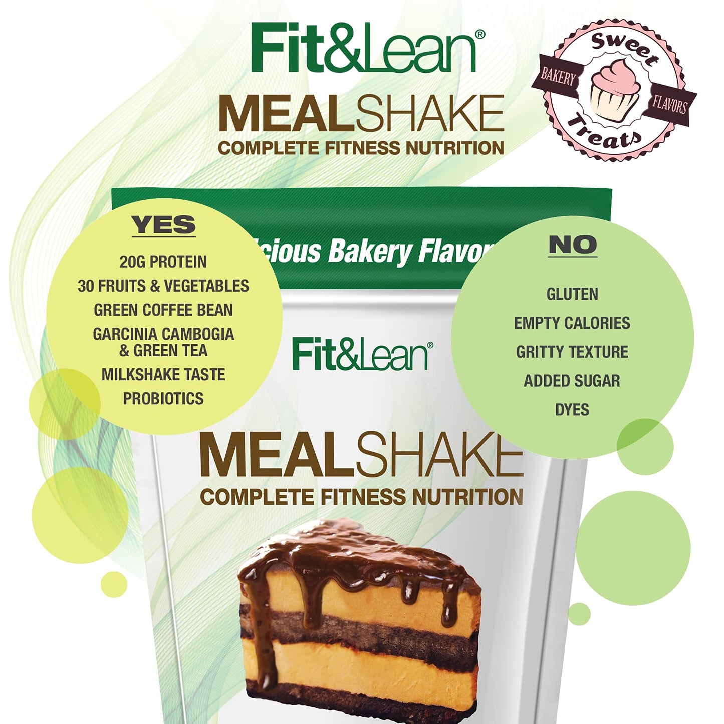 Fit & Lean Meal Shake Meal Replacement with Protein, Fiber, Probiotics and Organic Fruits - Maple Wellness Supplements