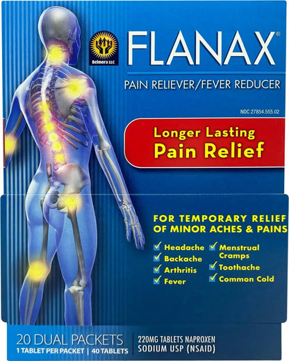 Flanax Pain Reliever Tablets 2ct Retail Dispenser - Maple Wellness Supplements