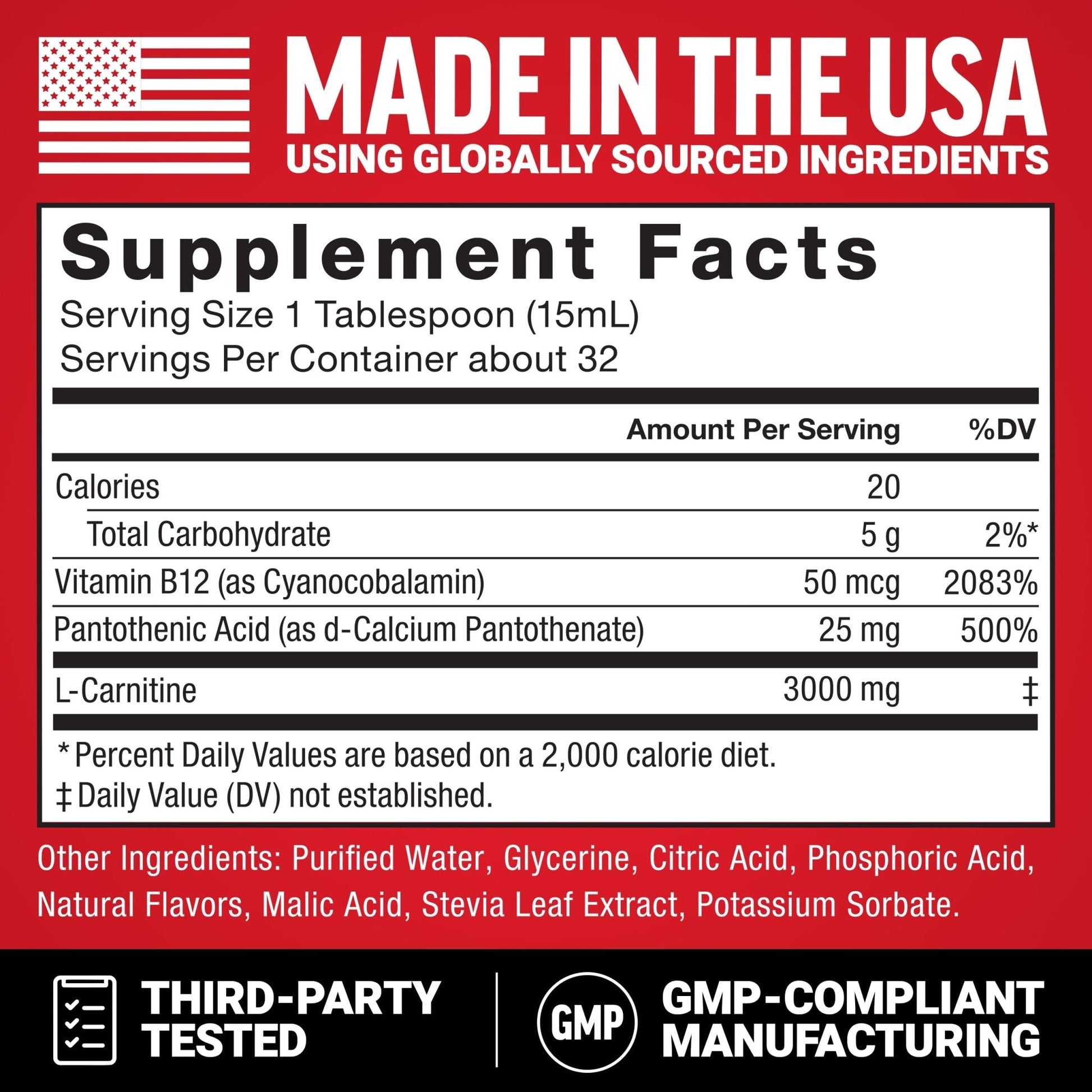Force Factor L-Carnitine Liquid 3000mg, Maximum Strength Supplement to Support Fat Metabolism, Cellular Energy & Muscle Recovery, High Absorbing - Maple Wellness Supplements