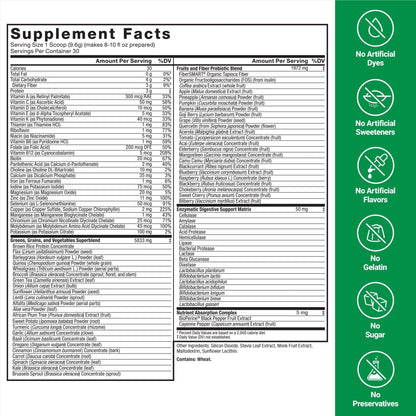 Force Factor Smarter Greens Daily Wellness Powder, Greens Superfood Powder to Support Gut Health, Bloating, & Digestion, with 40+ Superfoods - Maple Wellness Supplements