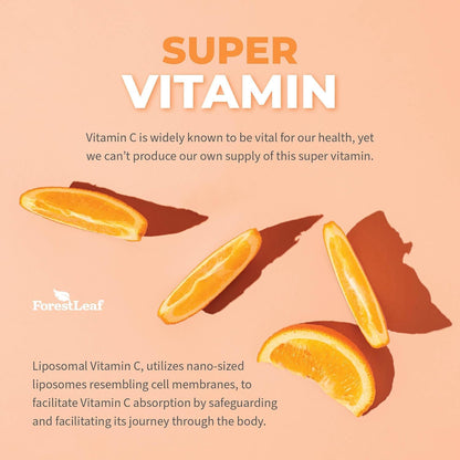 ForestLeaf Liposomal Vitamin C 1400mg Capsules | High Dose Vitamin C Liposomal Supplement w Coconut Oil Fatty Acids | Fast Absorption | Immune Support, - Maple Wellness Supplements