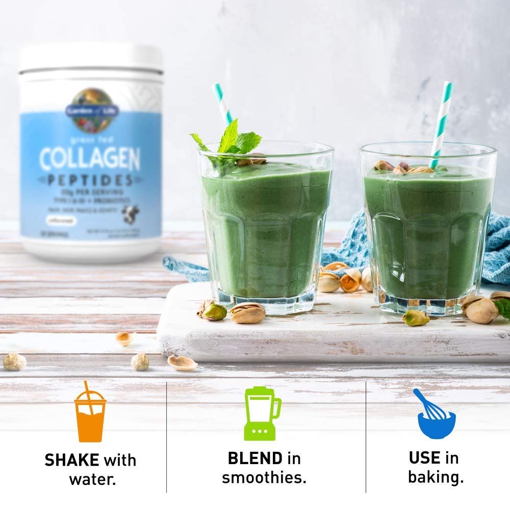 Garden of Life Grass Fed Collagen Peptides Powder Unflavored Collagen Powder for Hair Skin Nails Joints, Hydrolyzed Collagen Protein Supplements - Maple Wellness Supplements