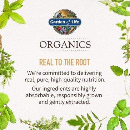 Garden of Life Organics Adrenal Daily Balance, Adaptogenic Herbs Ashwagandha, Holy Basil, B Complex & Probiotics, Organic Non-GMO, Vegan, Gluten Free Supplement, Two Month Supply, 120 Tablets - Maple Wellness Supplements