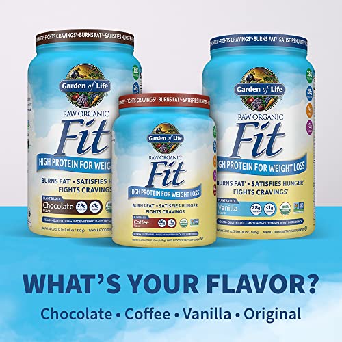 Garden of Life Raw Organic Fit Vegan Protein Powder Coffee, 28g Plant Based Protein - Maple Wellness Supplements