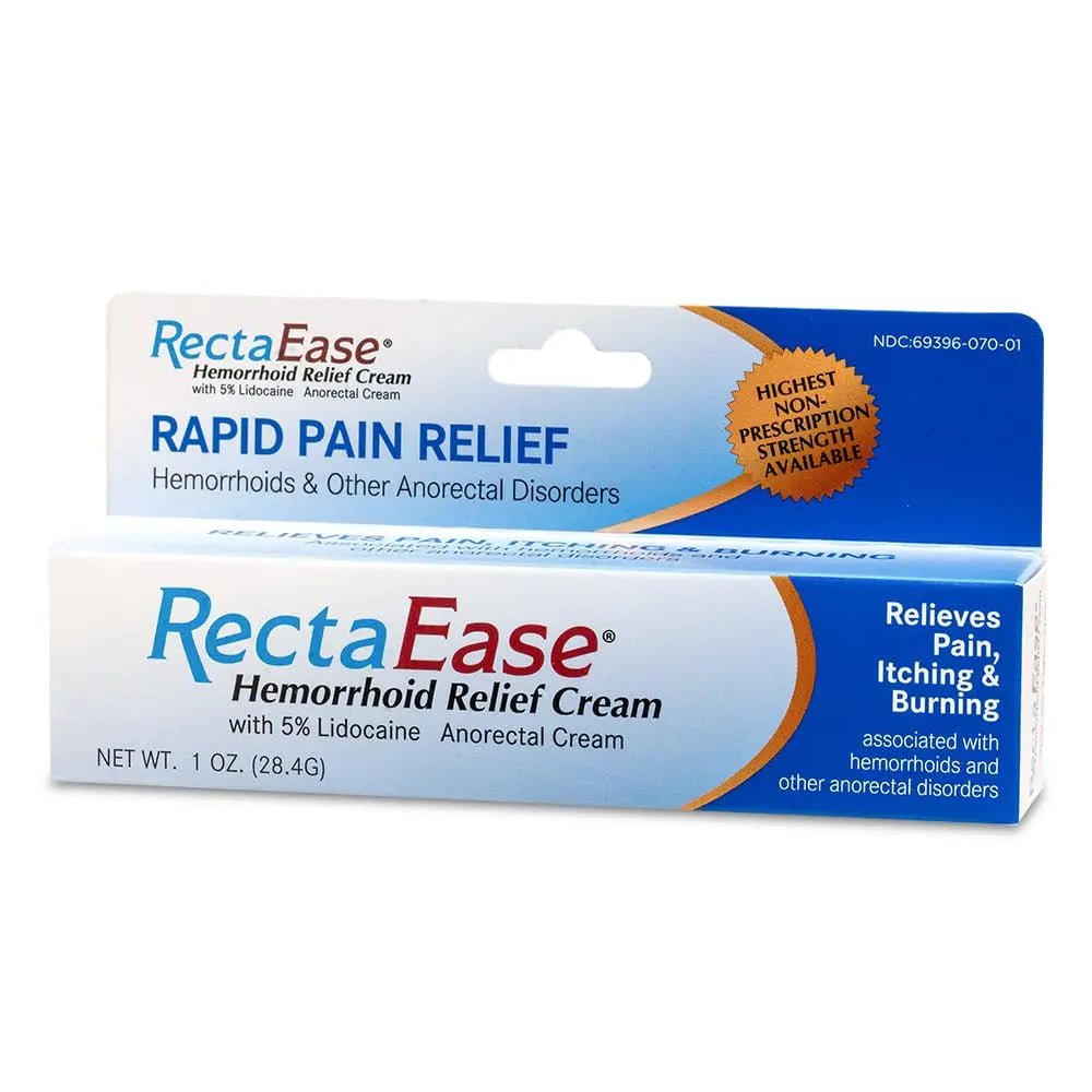 Globe RectaEase 5% Lidocaine (3 Pack) Hemorrhoid Relief Cream 1 oz Tube, Anorectal Cream, Rapid Numbing Relief, Hemorrhoid Treatment from Itch and Burn - Maple Wellness Supplements