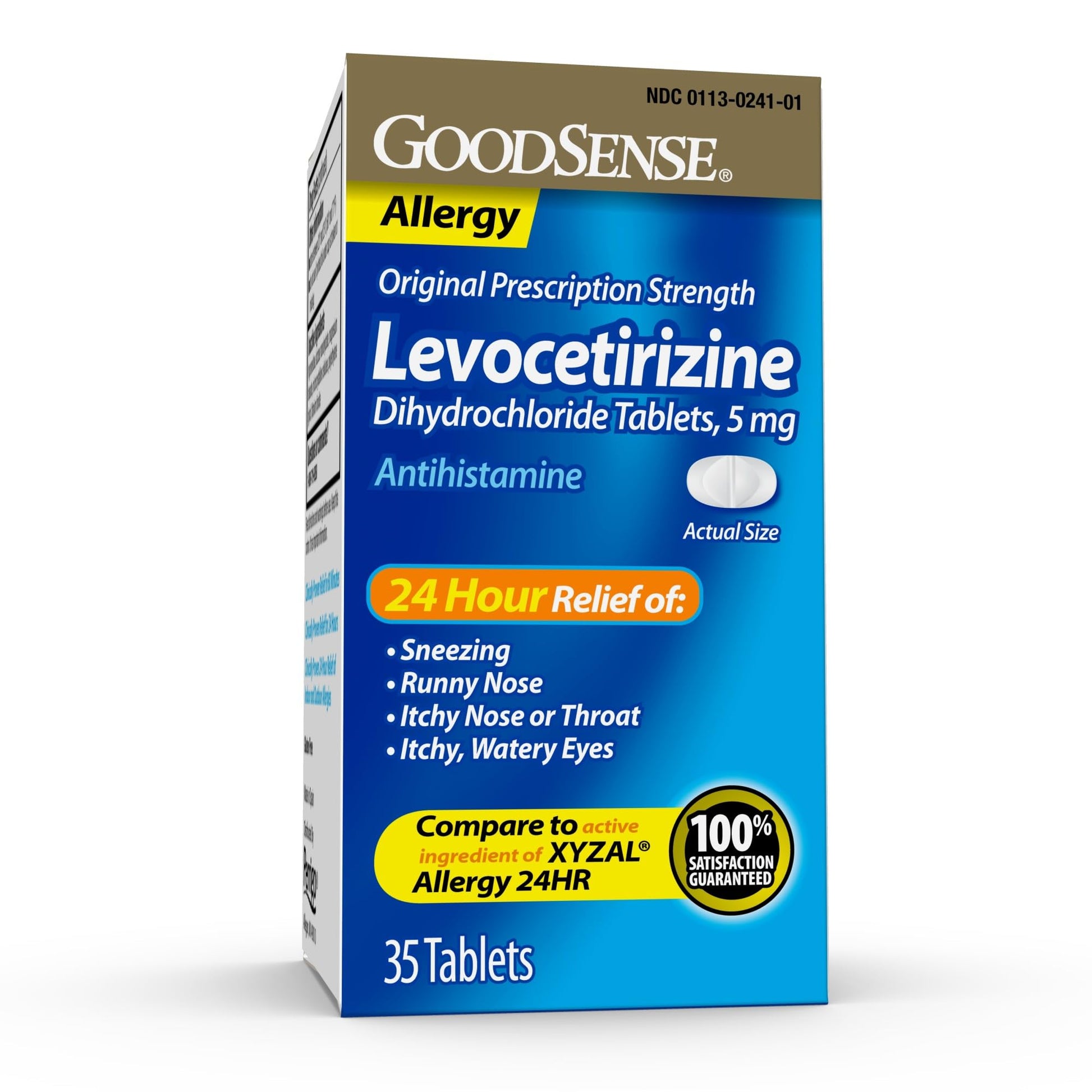 Good Sense Levocetirizine Dihydrochloride Tablets, Antihistamine, 5 mg, 35 Count (Pack of 1) - Maple Wellness Supplements
