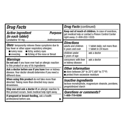 GoodSense Allergy Relief Loratadine Tablets 10 mg, Antihistamine, Allergy Medicine for 24 Hour Allergy Relief, 365 Count - Maple Wellness Supplements