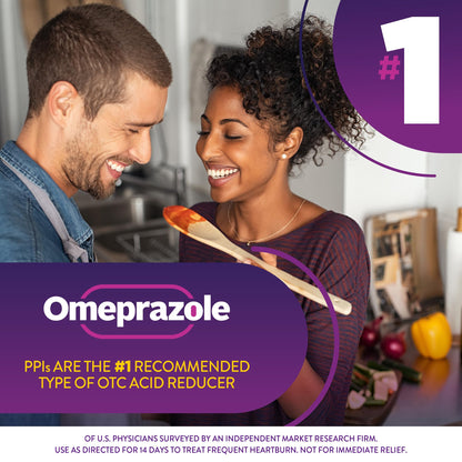 GoodSense Omeprazole Delayed Release Orally Disintegrating Tablets 20 mg, Strawberry Flavor, Dissolve Tabs, Treats Frequent Heartburn, Acid Reducer, Heartburn Medicine, 42 Tablets - Maple Wellness Supplements