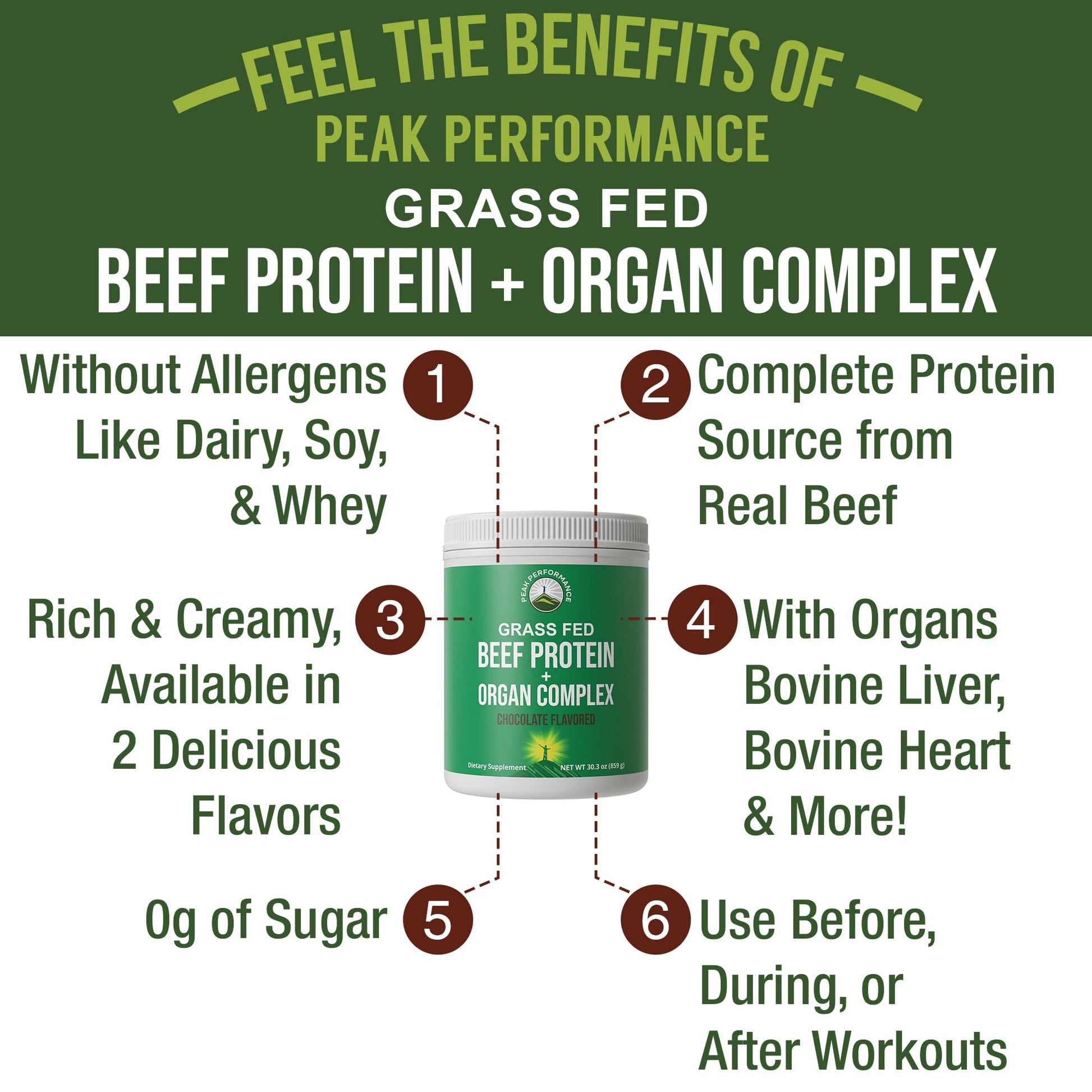 Grass Fed Beef Protein Powder + Organ Complex. Lactose Free Great Tasting Beef Protein Isolate. Animal Based Non Dairy No Whey Paleo Carnivore Supplement for Muscle Building. Chocolate Flavor - Maple Wellness Supplements