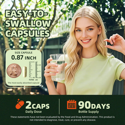 GREENPEOPLE Whole-Leaf Moringa Capsules 1500mg - High Potency 10:1 Moringa Oleifera Leaf Extract - Natural Green Superfood for Energy & Immune Support - Maple Wellness Supplements